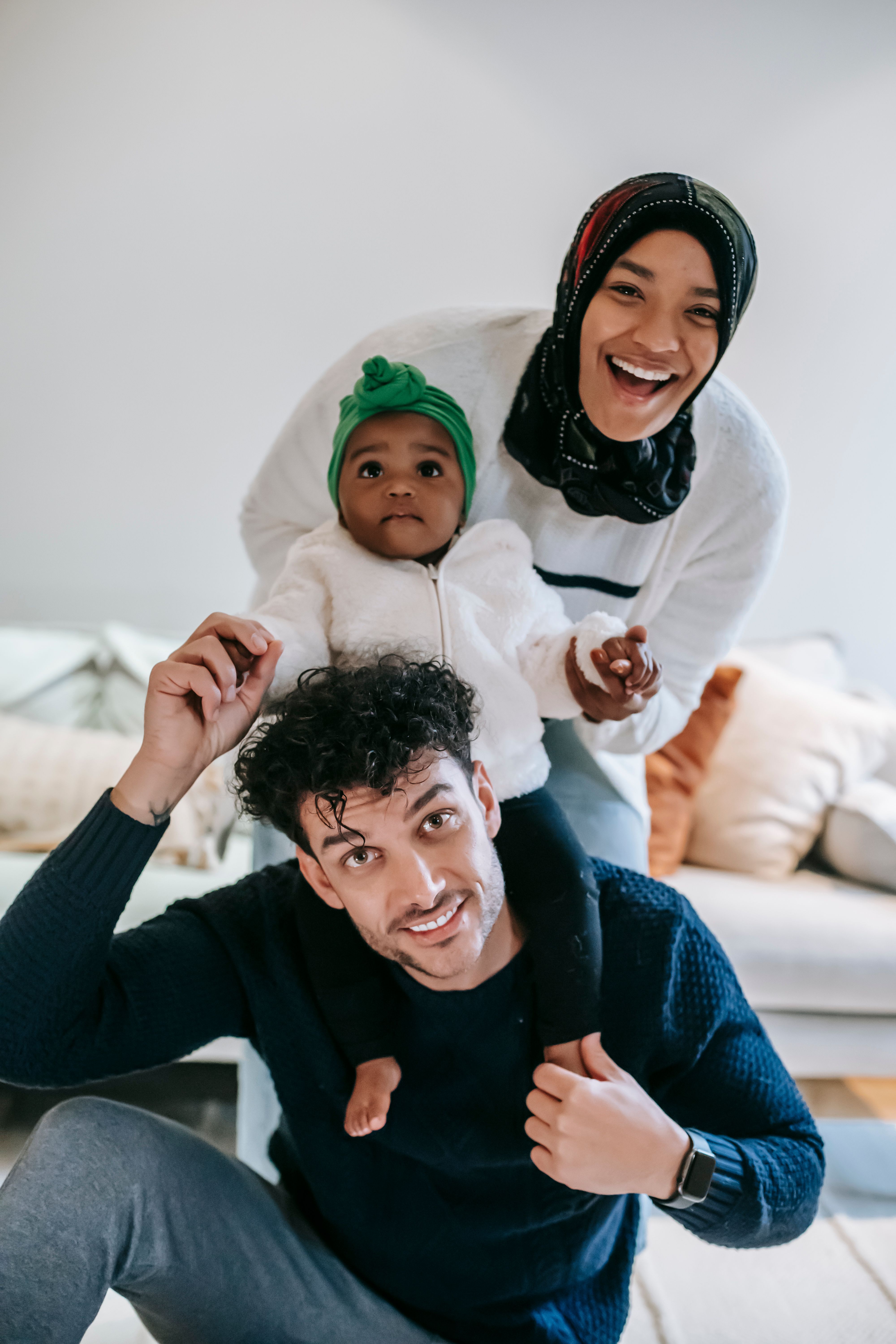 A happy immigrant family representing a hopeful future